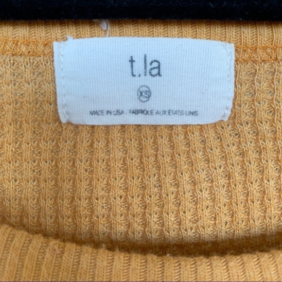 t. la Waffle Knit Long Sleeve Top Size XS - Picture 2 of 5